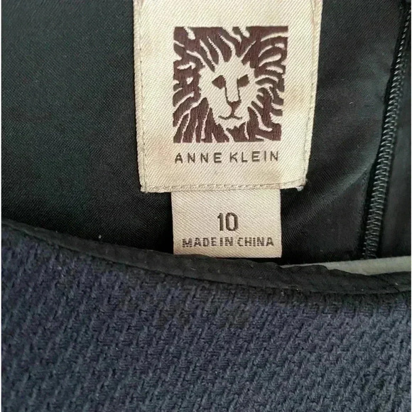 Anne Klein Black Dress Size 10 Midi Fit and Flare Cap Sleeve A Line Zipper Back - Picture 10 of 10